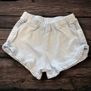 Boutique 4T Pima Cotton Ruffle Hem Shorts Baby Blue Made in Peru